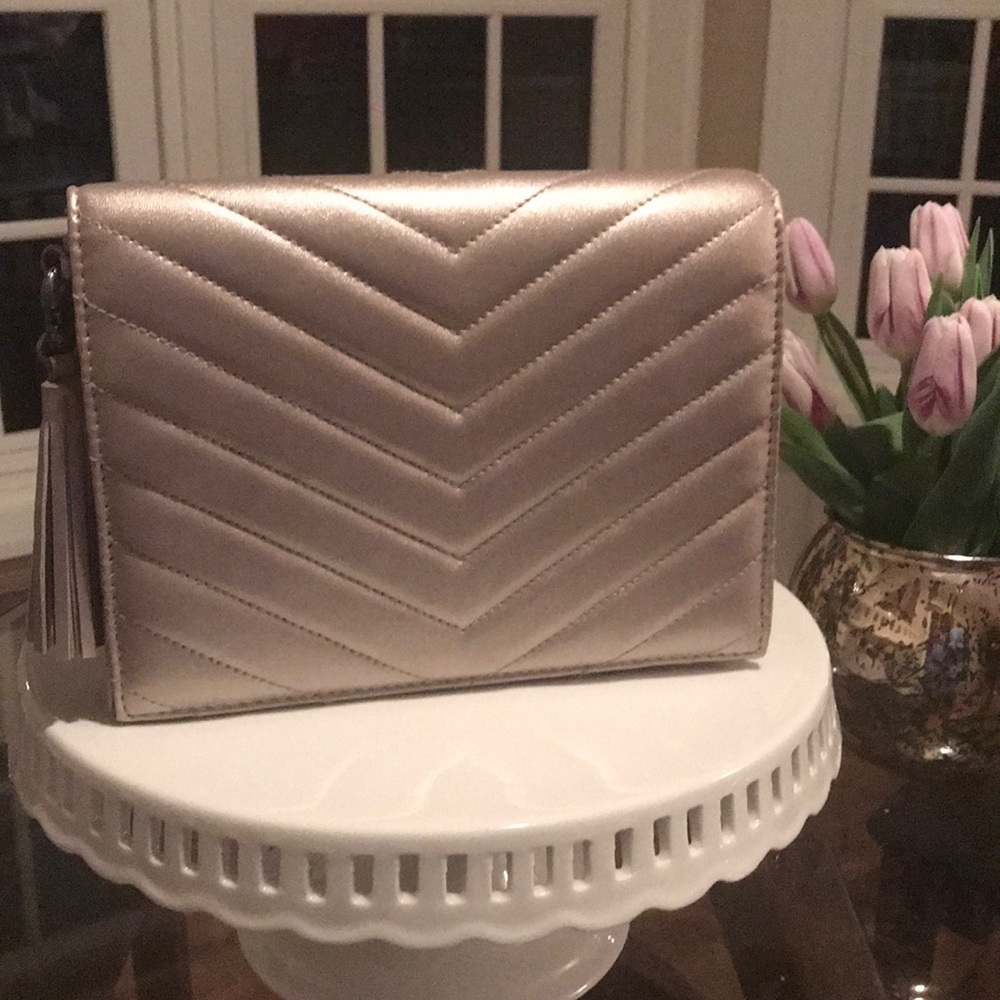 Silver clutch/ shoulder bag, formal, NWOT